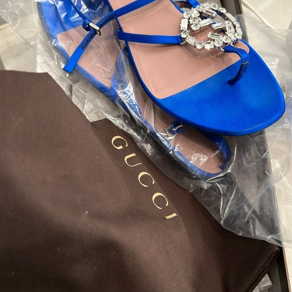 Gucci sandals,size 5 ,royal blue - Picture 4 of 4